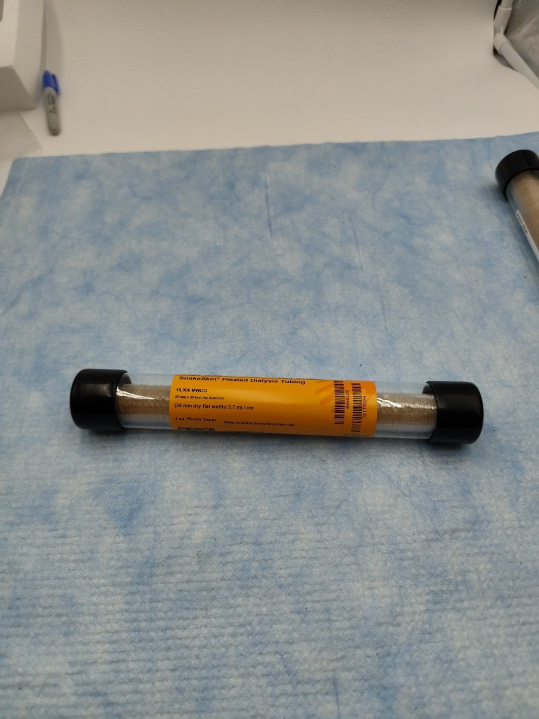 Pierce snakeskin pleated dialysis tubing