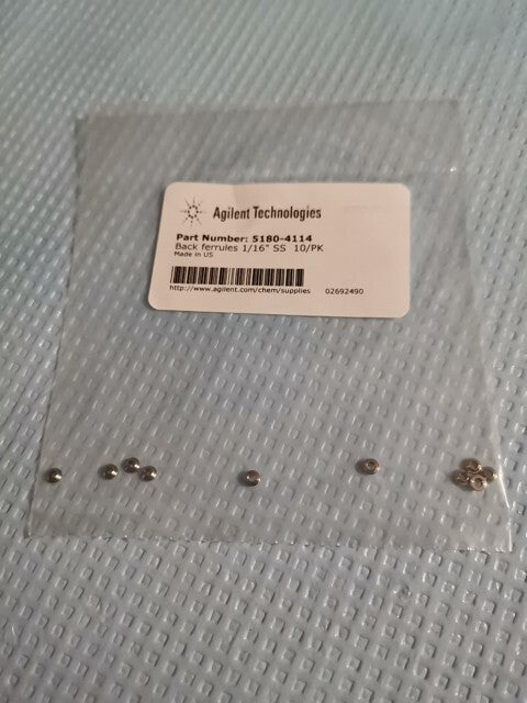 Back Ferrules 5180-4114Ferrule, back, 1/16 in, stainless steel  Agilent 