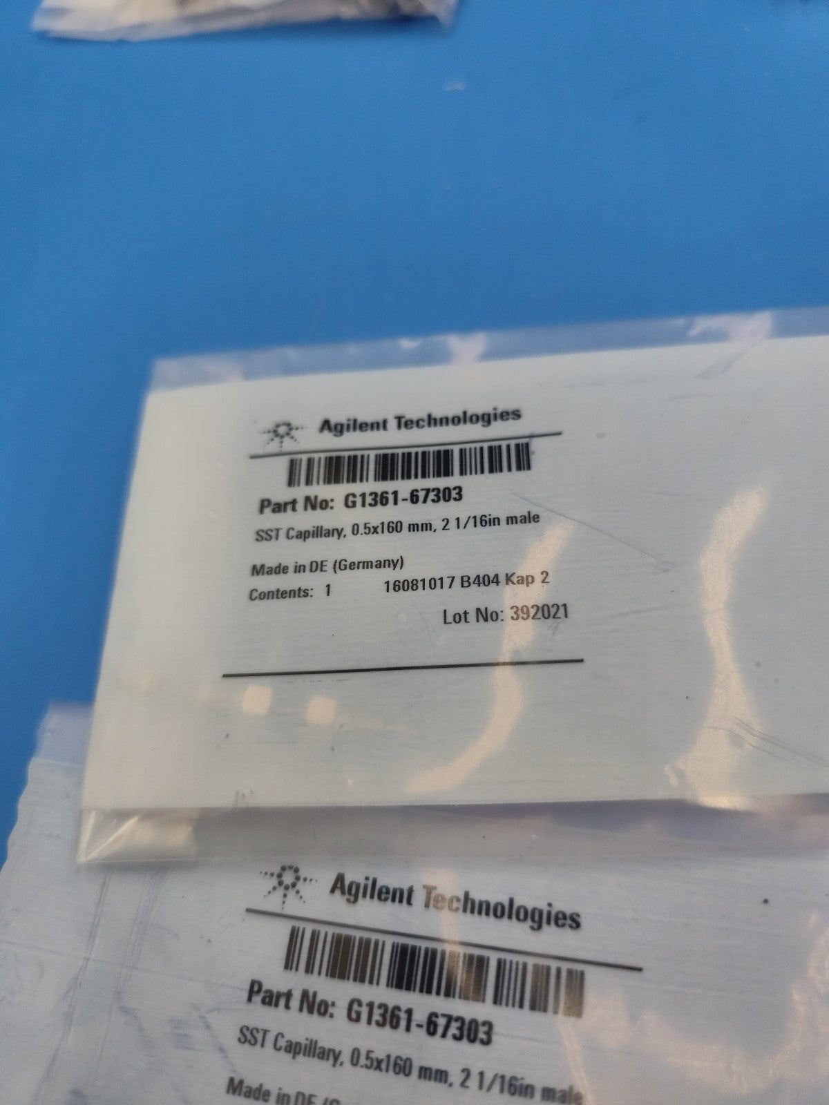 g1361-67303 Agilent Technologies stainless steel capillary union 0.5x160 mm