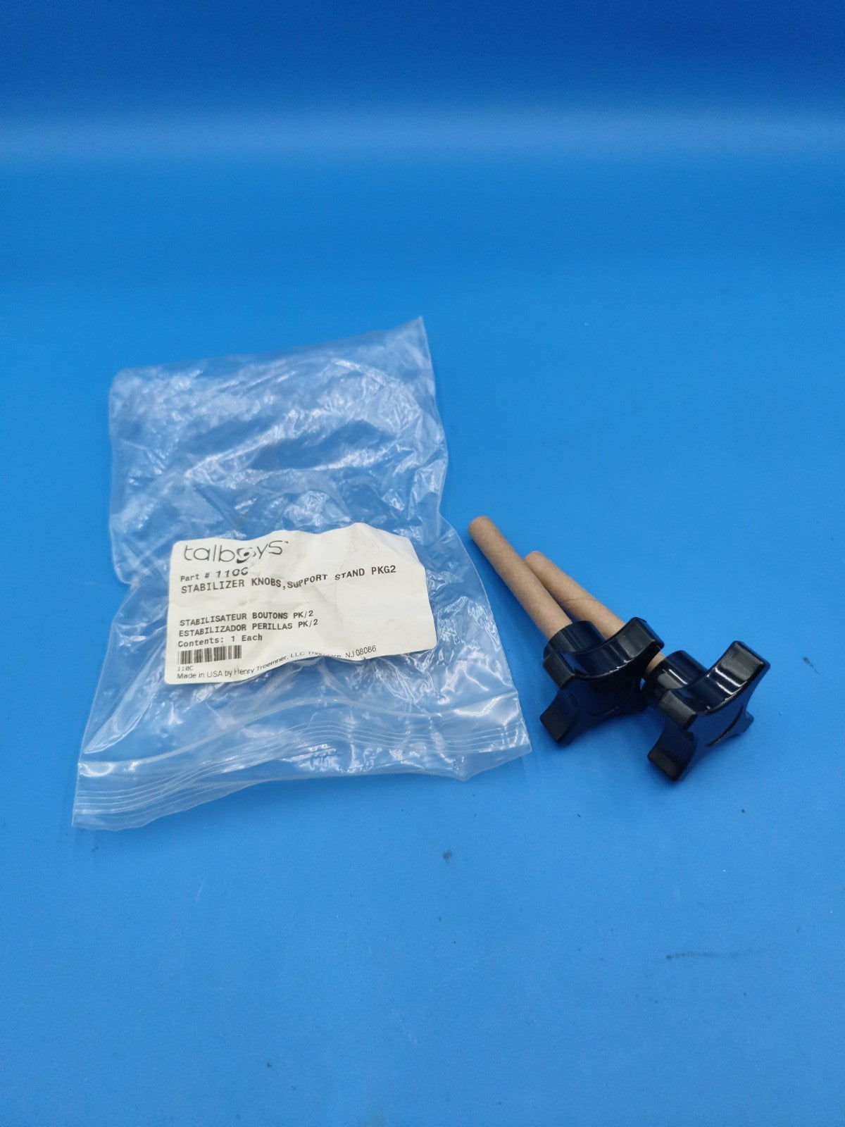 talboys Part # 110C STABILIZER KNOBS SUPPORT STAND PKG2