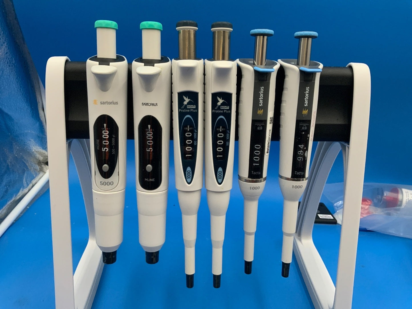 Sartorius Biohit Single Multi Channel Adjustable Pipette TESTED working Stand