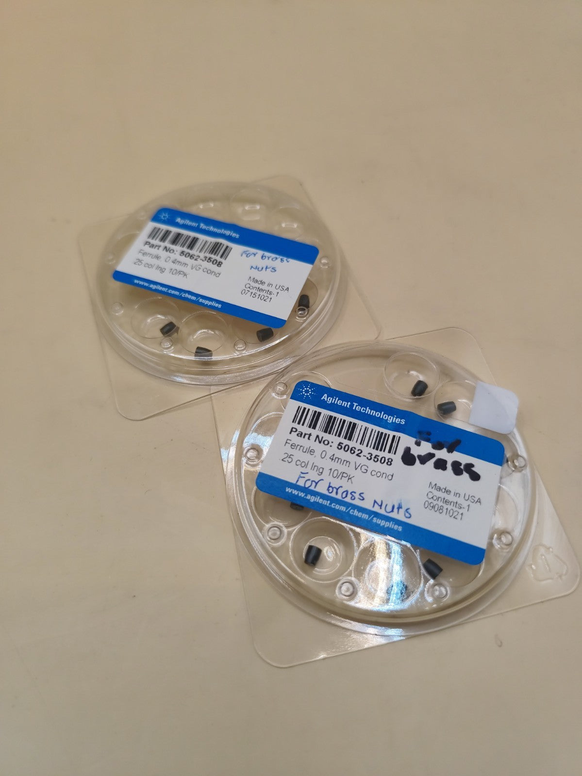 5062-3508 Agilent Ferrule 0.4mm VG Cond 25 collng 14 Units