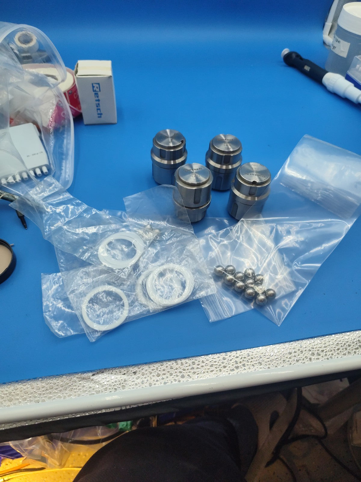 Retsch 50ml 70354 grinding jar 1.4112 With Seal And Grinding Balls