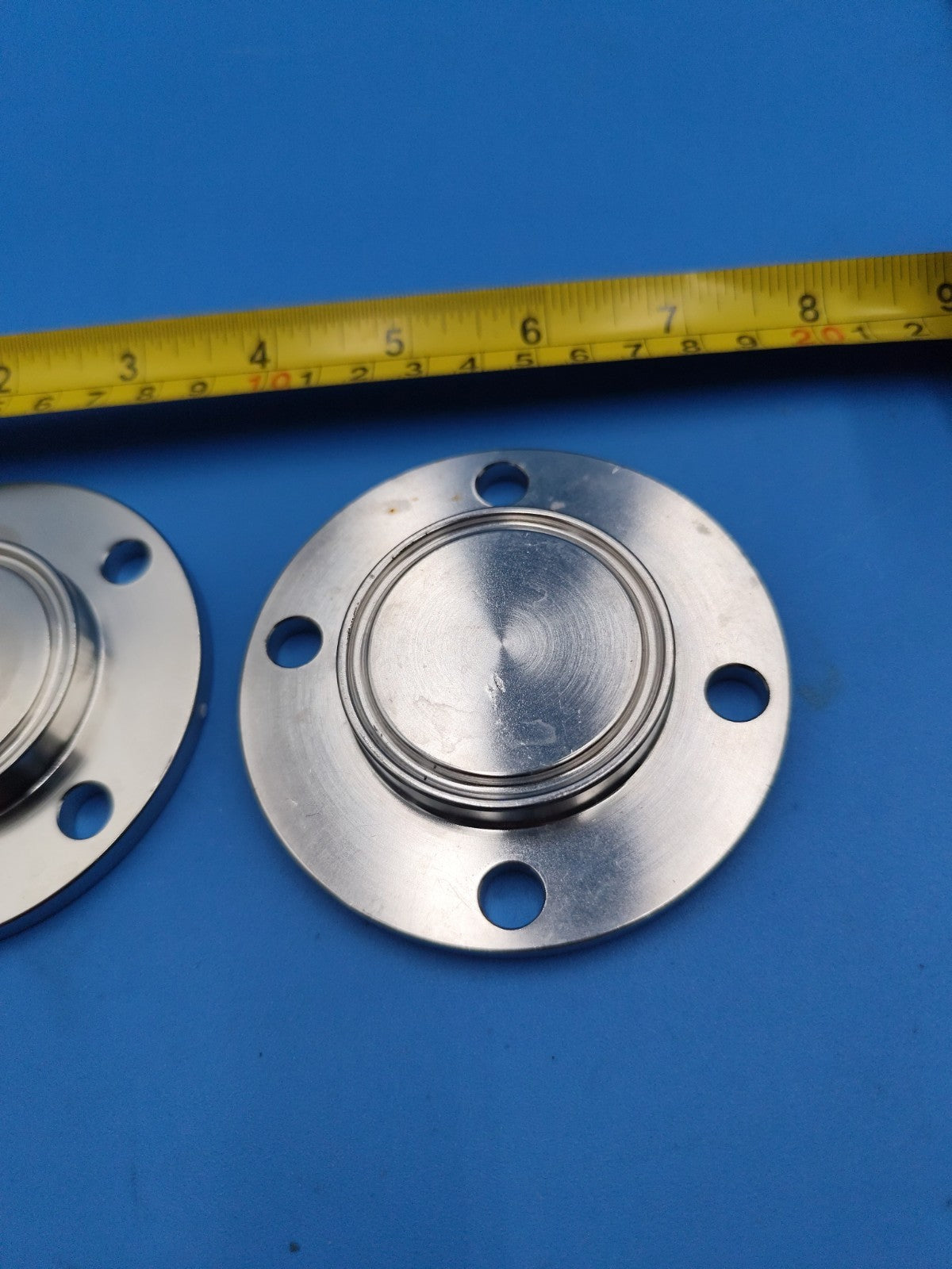 One stainless steel blind flange