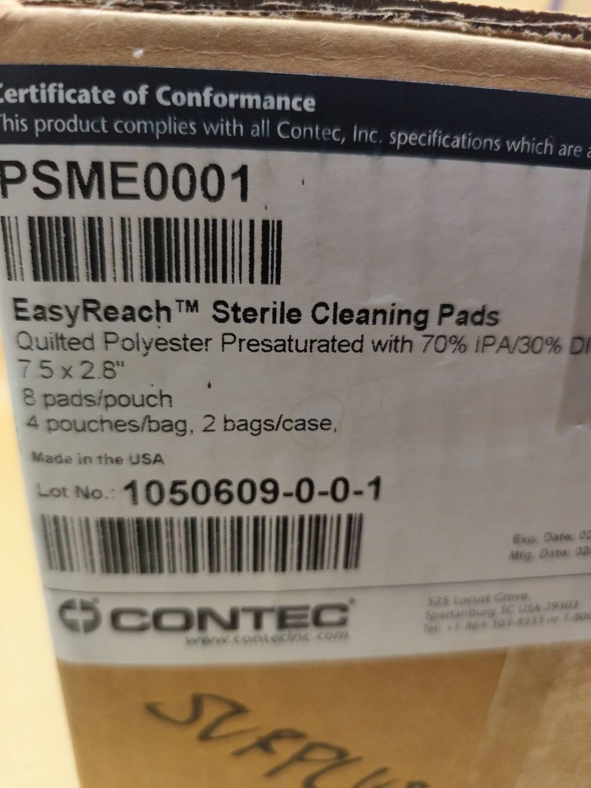 psme0001 easyreach sterile cleaning pads Full Case Of 64