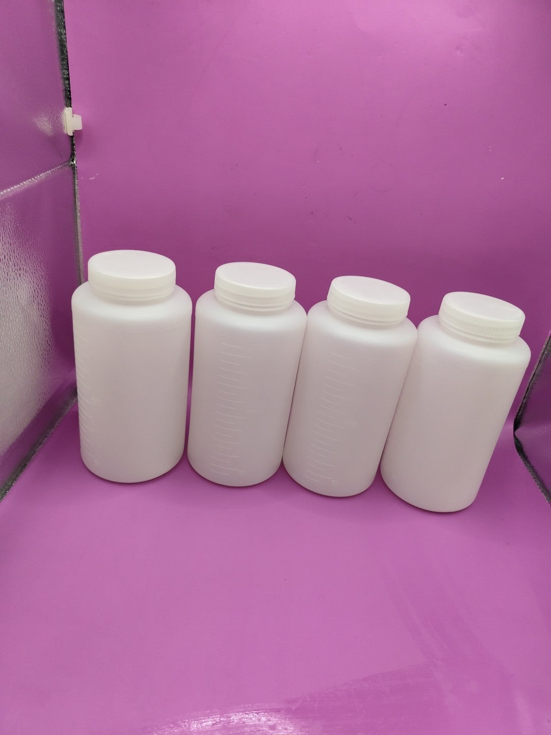 Set Of 4pcs 1000ml HDPE Wide Mouth Plastic Container