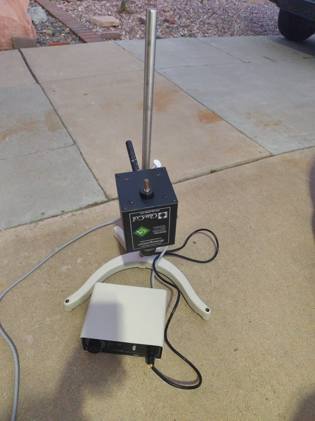 Glas-Col Overhead Stirrer 4000 rpm Max Reversible  Homogenizer With Heavy...