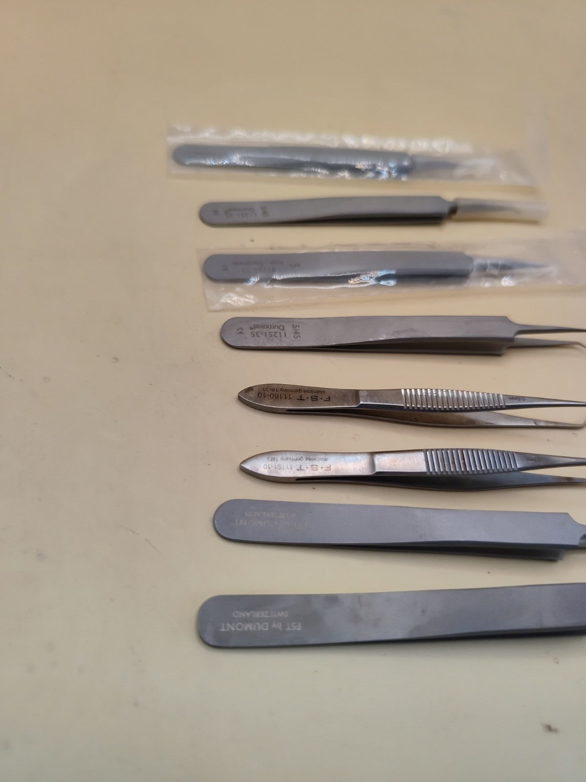 Set Of 11 Forceps FST Dumoxel Roboz Etc