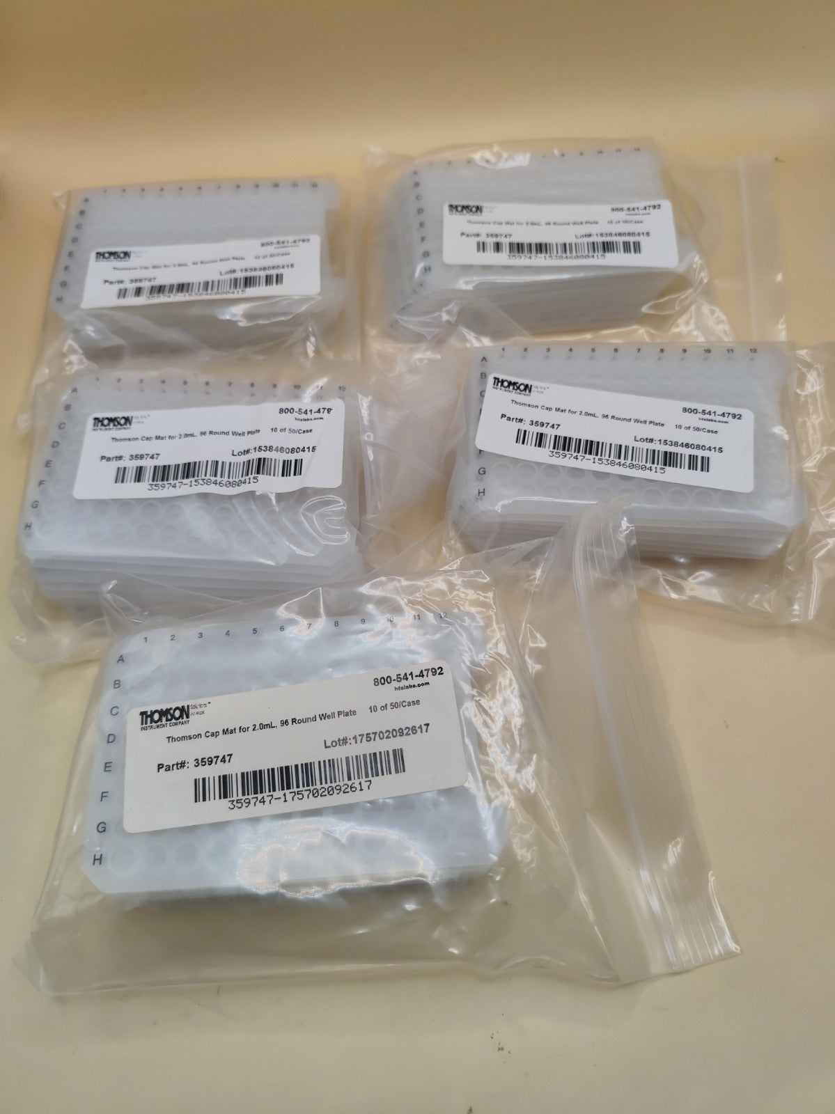 Thomson Cap Mat for 2.0mL, 96 Round Well Plate 359747