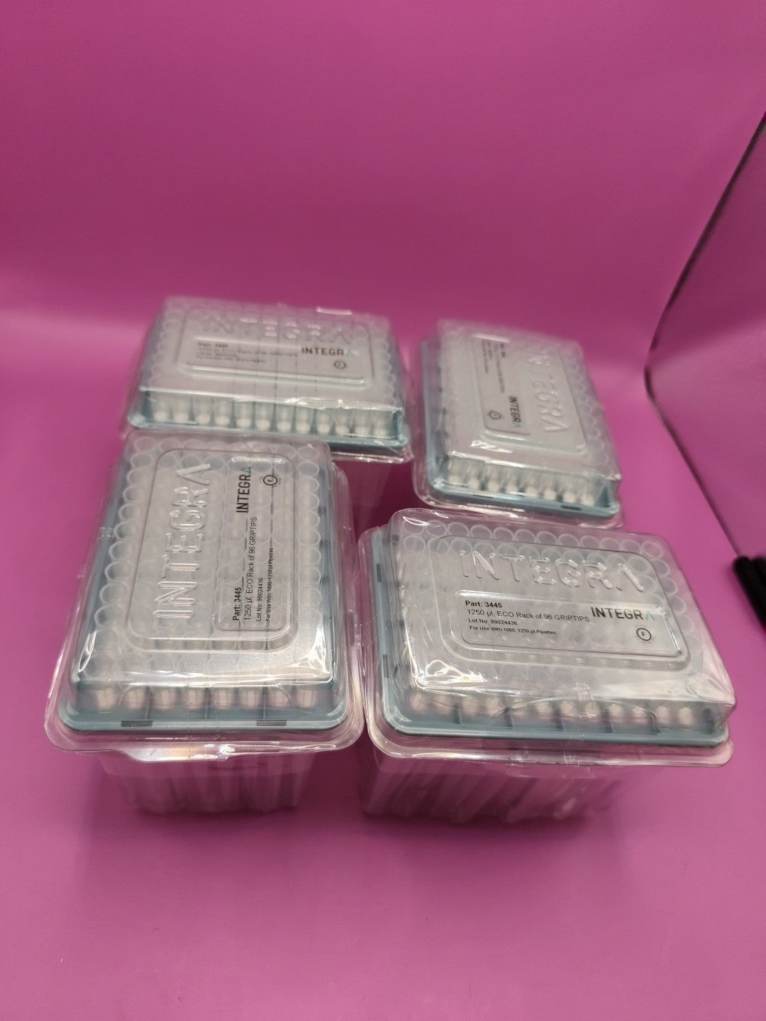 Integra Eco Rack 3445 1250ul Tips 4 Box Of 96 Filtered sterile 
