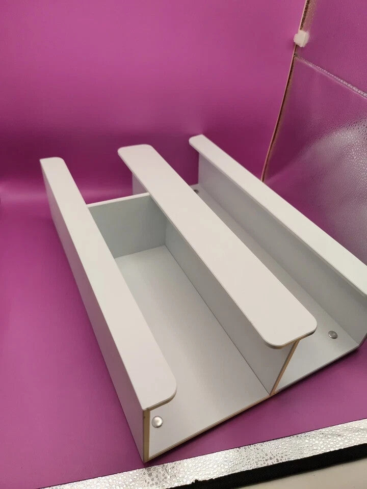 Glove box holder kimwipe holder magnetic plastic white clear color