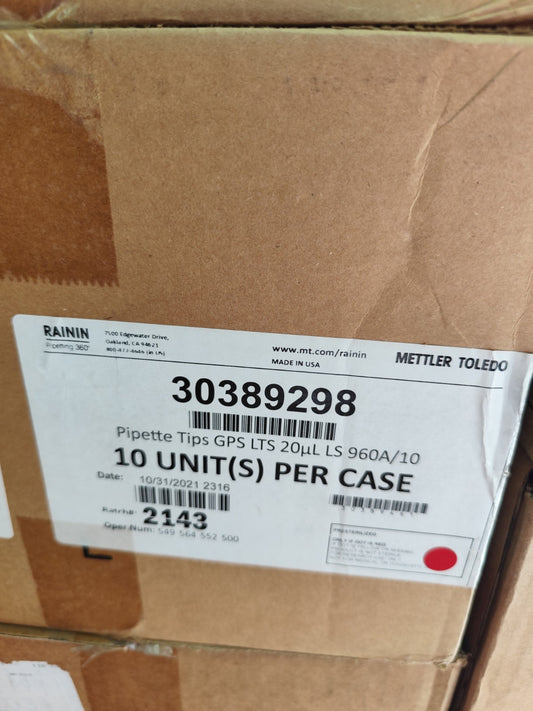 30389298 Rainin Green-Pak GPS LTS 20µL Pipette Tip Refills Full New Case 9600