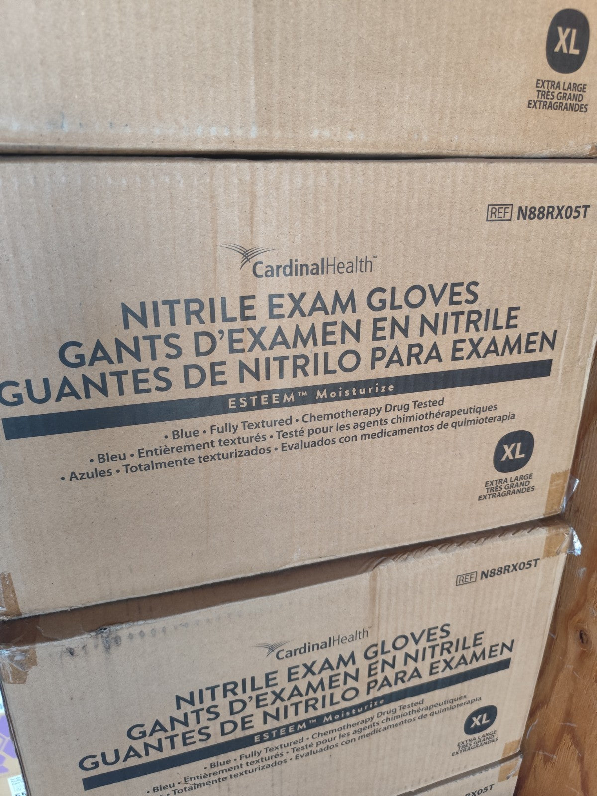 N88RX05T Cardinal Health Esteem Stretchy Nitrile Gloves XL Neu-Thera Case 900