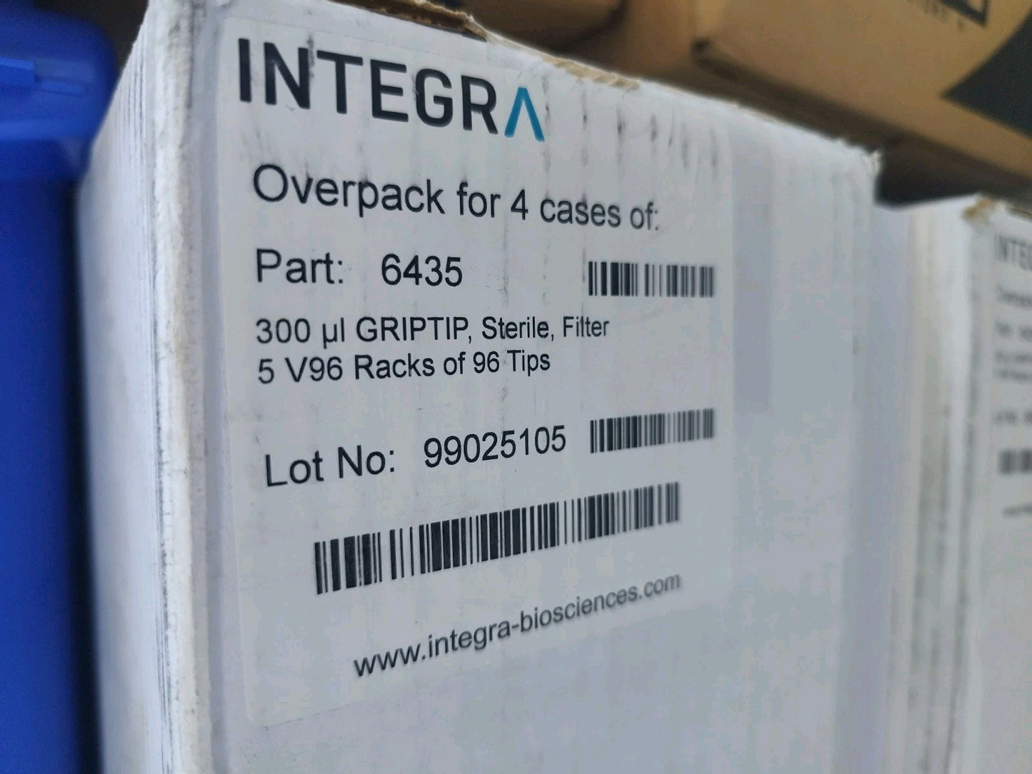 Integra 6435 Sterile Filter 300ul Overpack 4 Cases Of 5 Packs V96 Racks 