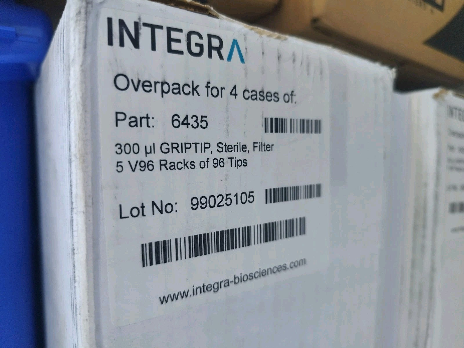 Integra 6435 Sterile Filter 300ul Overpack 4 Cases Of 5 Packs V96 Racks 