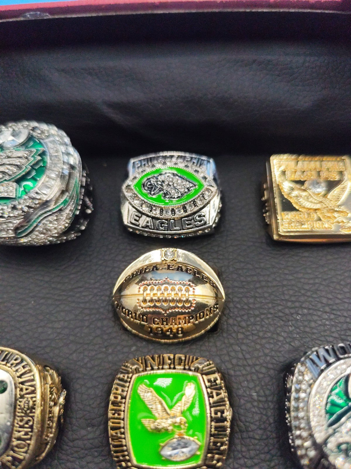 set of Philadelphia Eagles football championship rings Set 7