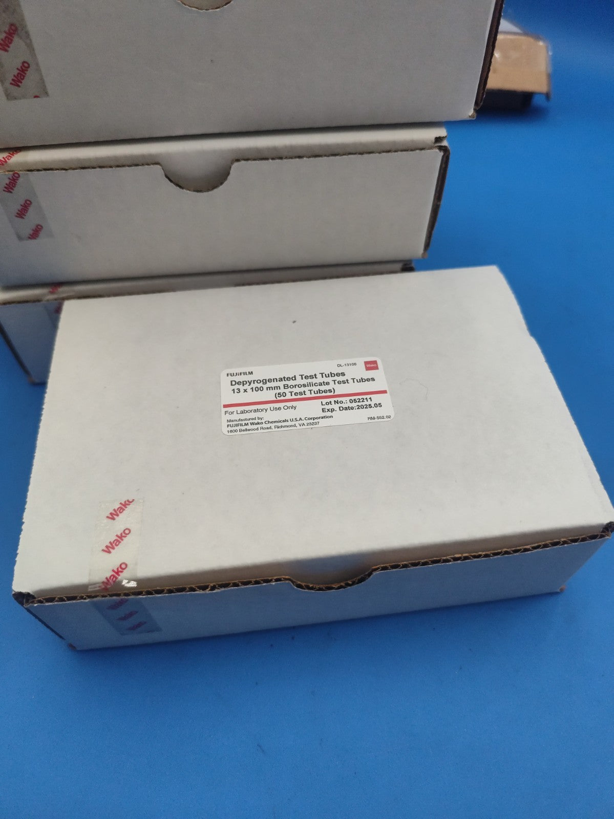 DL13100 FUJIFILM Wako Depyrogenated Dilution Tubes Box 50
