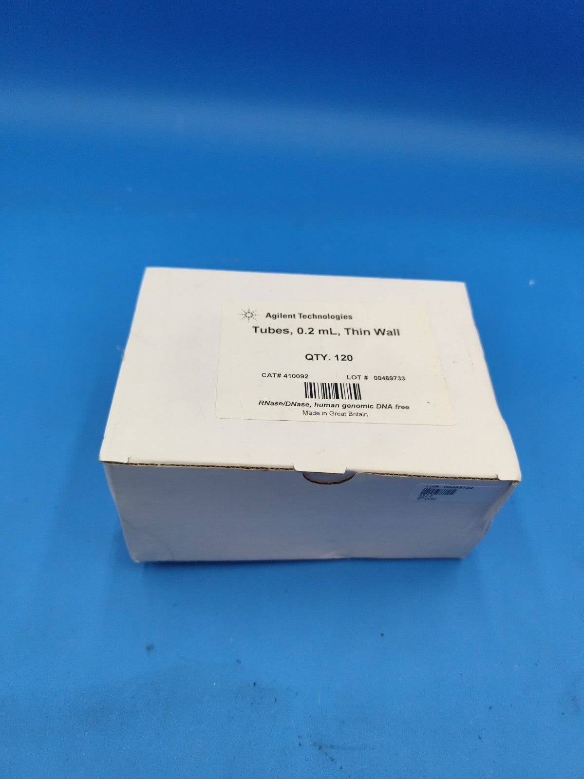 BOX OF 108 AGILENT TECHNOLOGIES 410092 TUBE STRIPS 0.2 mL THIN WALL