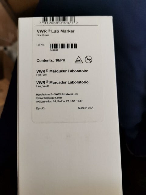 vwr laboratory marker fine green New Box Of 10