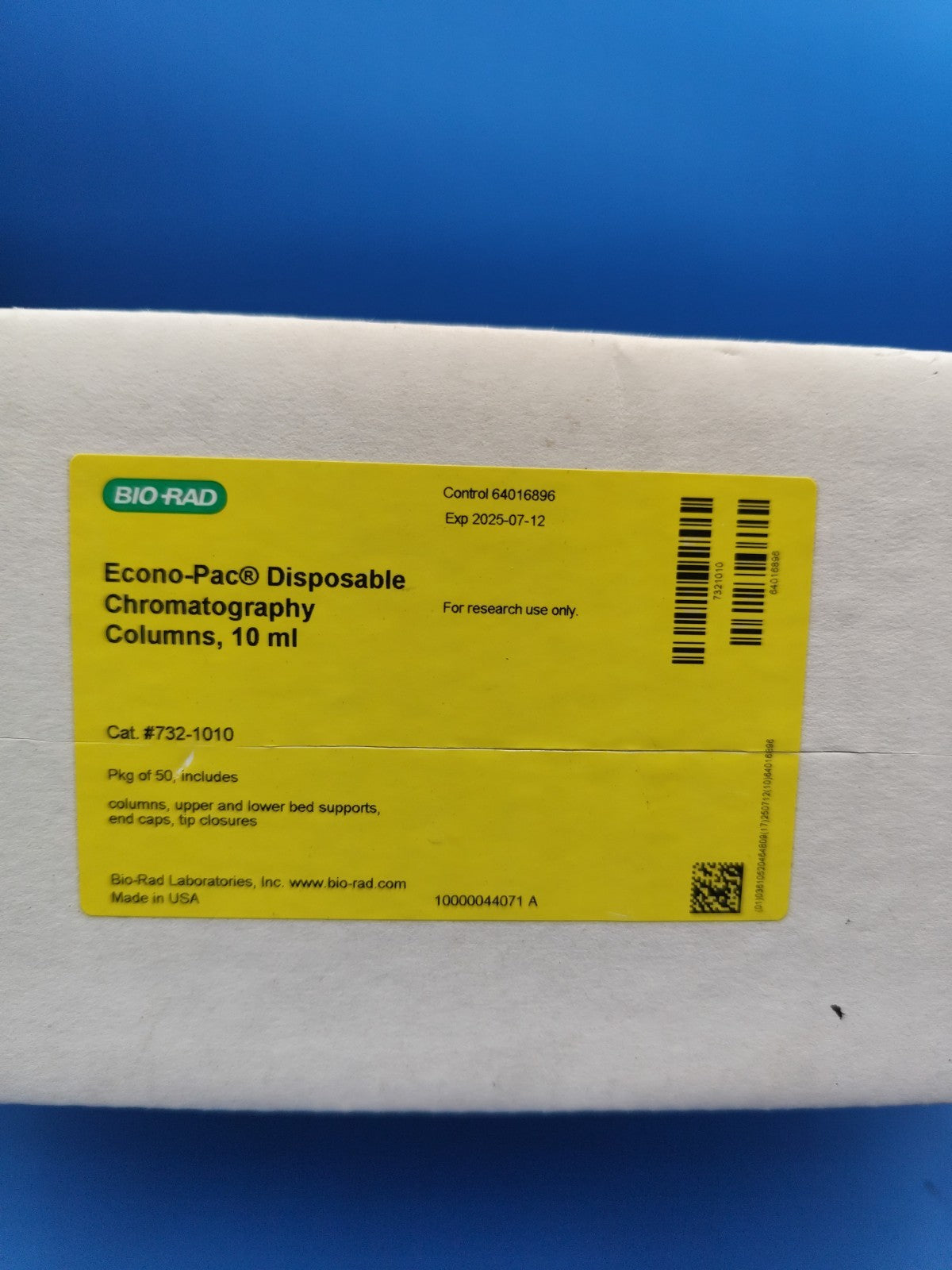 732-1010 Biorad Econo-Pac Disposable Chromatography Column 10 ml New Box 50