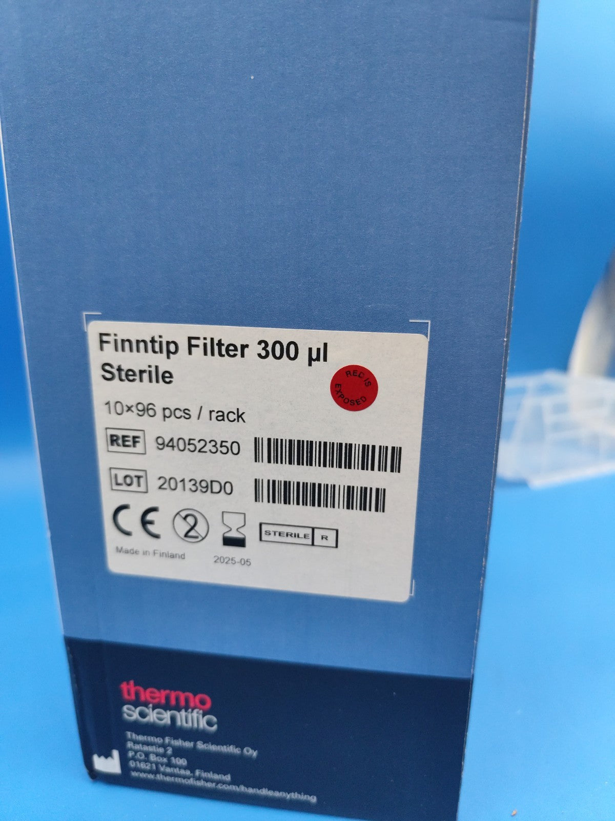 Finntip™ Filtered Pipette Tips 94052350 Sterile Filter 300ul 10x96