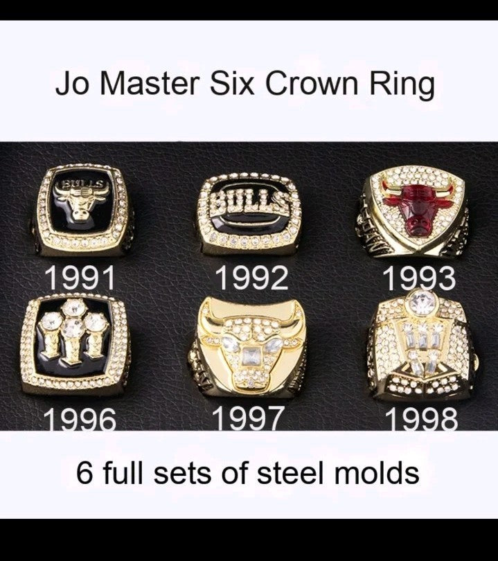 Chicago Bulls Championship Rings Set 91 92 93 96 97 98 Replica  Without Box 