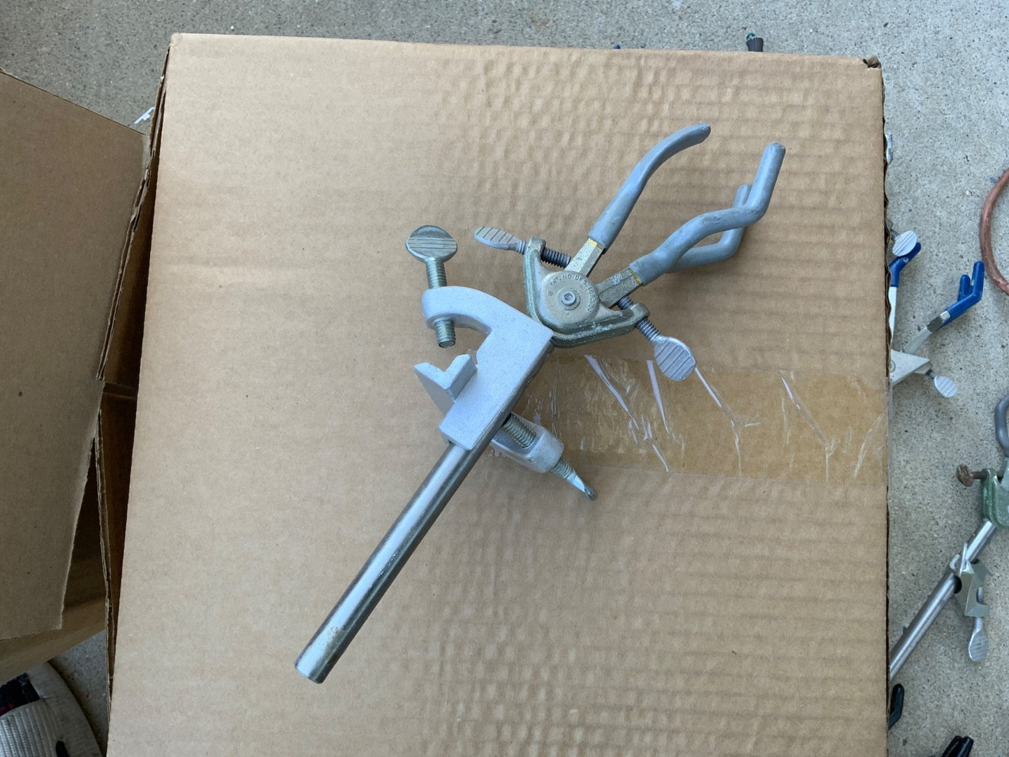 laboratory clamp or ring for column flask etc