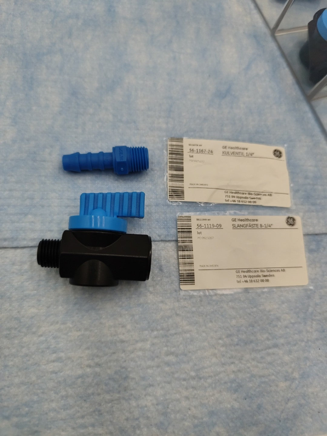 GE Kulventil And Slangfaste Tubing Connector Tefen 1/4