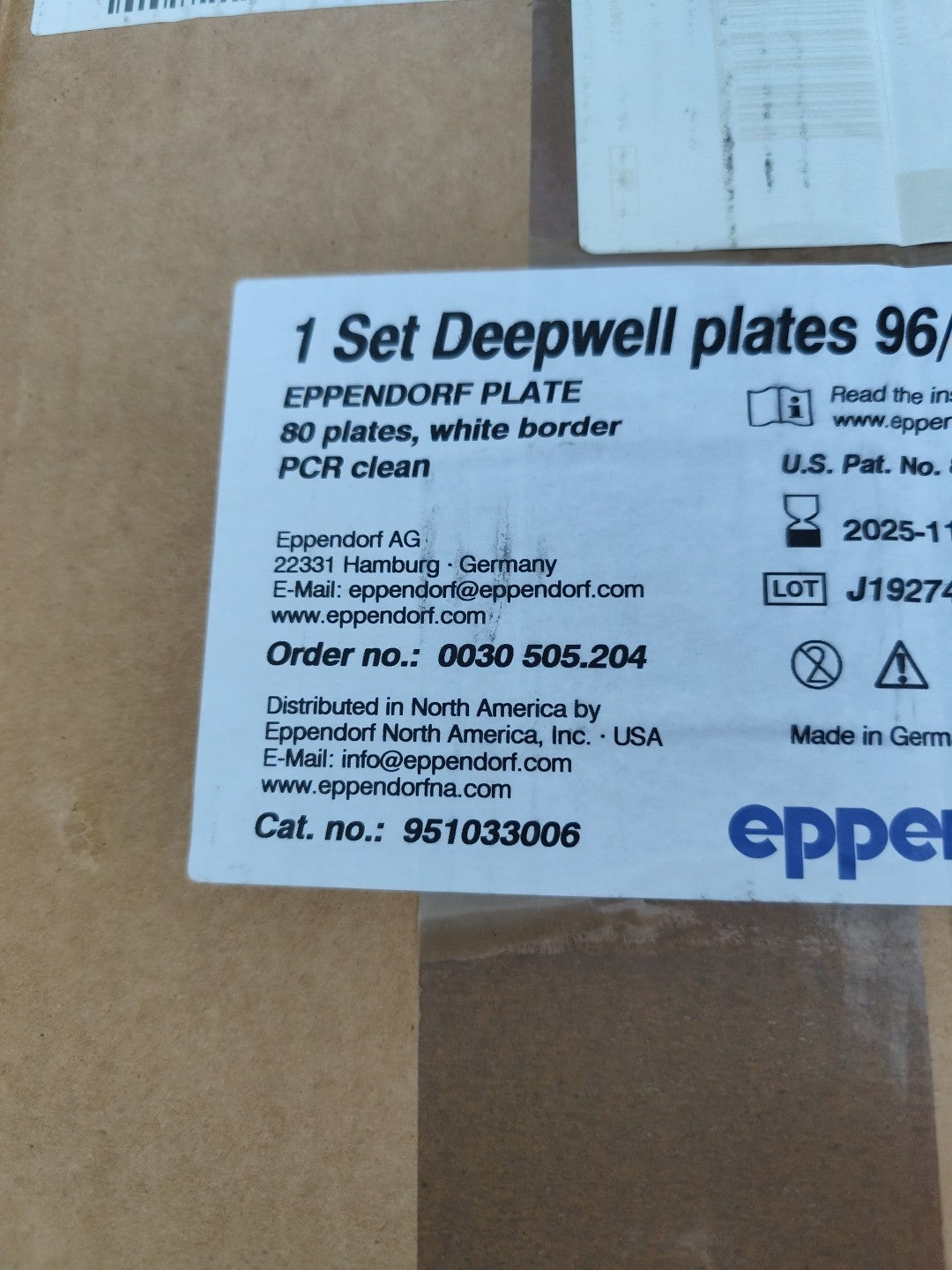 Eppendorf Deepwell Plate 1000ml Open Cs 70 Expi 2025 951033006