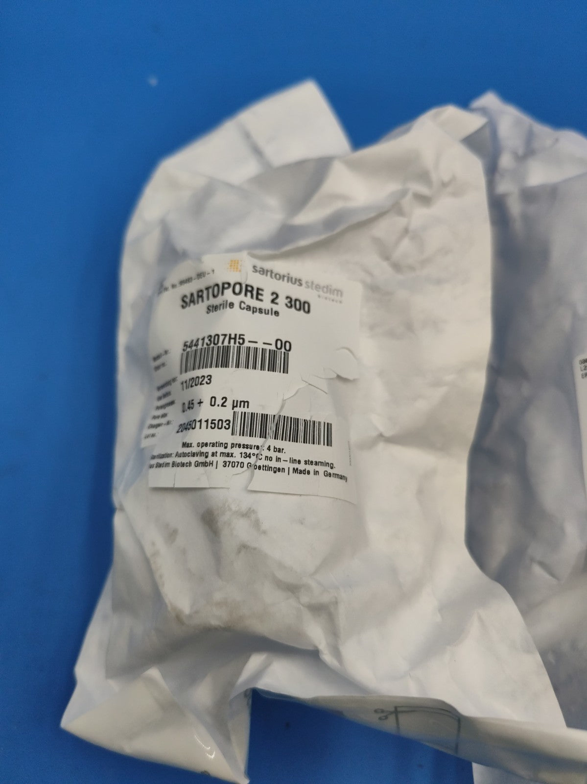 sartorius sartopure 2 300 0.45 um sterile capsule