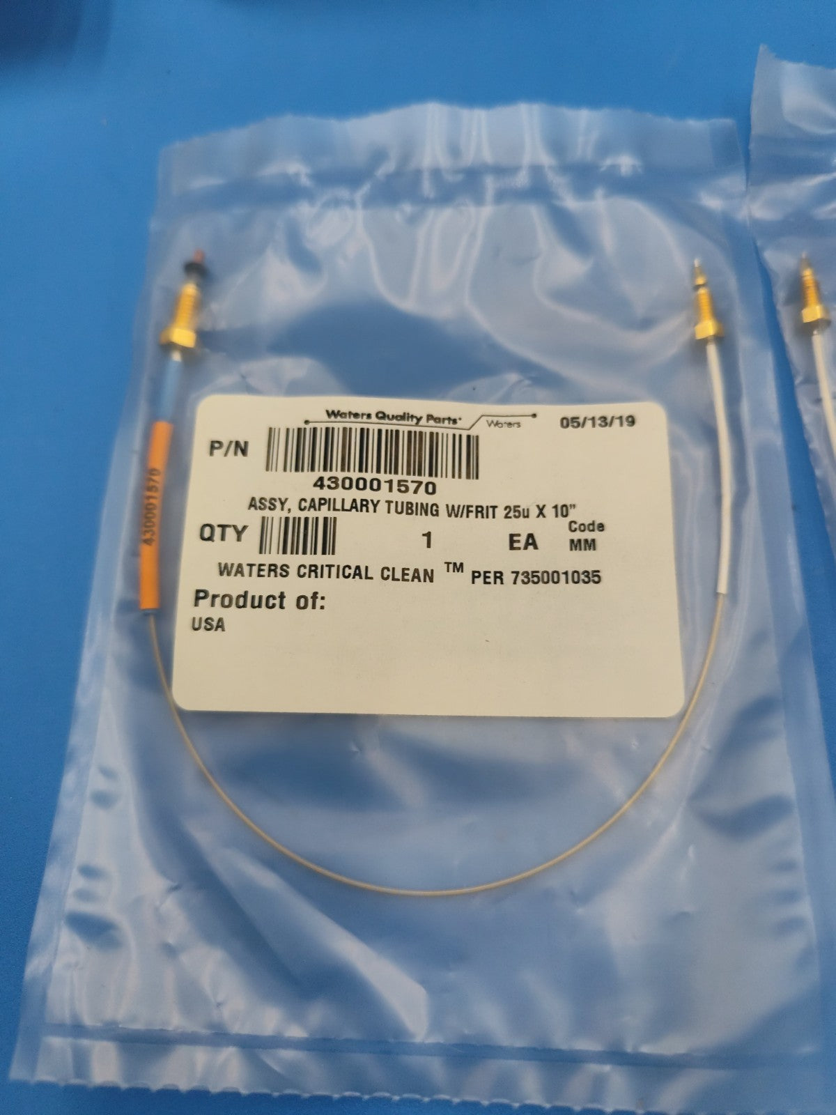 Waters Capillary Tubing Assembly W/Frit 25u x 10 430001570