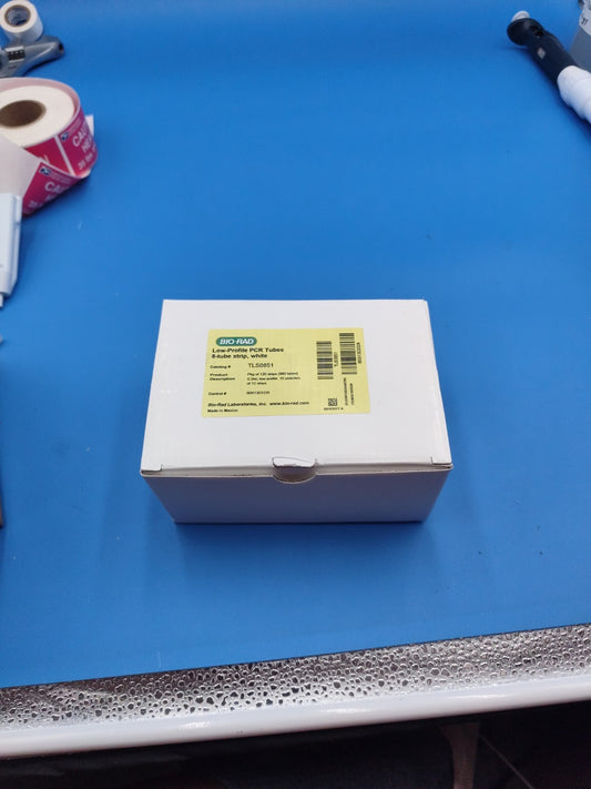 biorad low profile PCR tubes 8 tube strip white TLS0851 8 Pouches Of 12 Strips