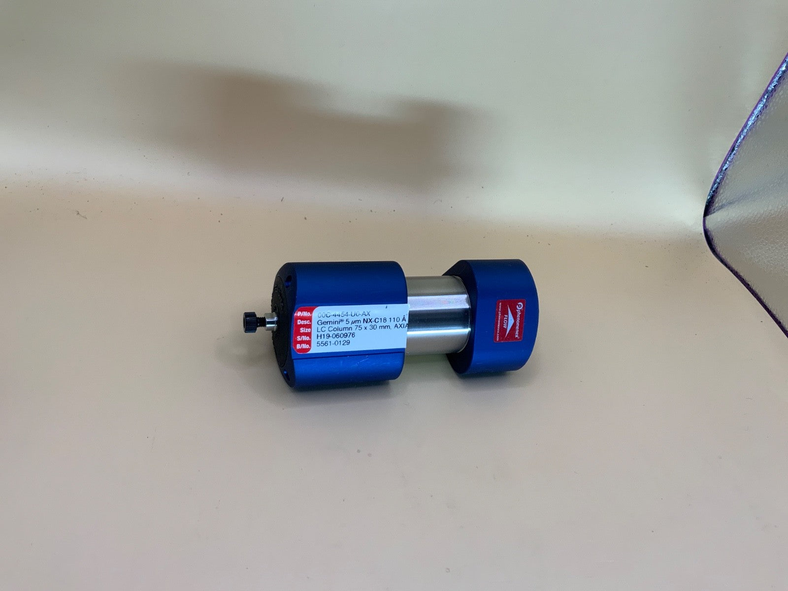 Gemini 5 um NX-C18 110A LC column 75x30mm AXIA Phenomenex