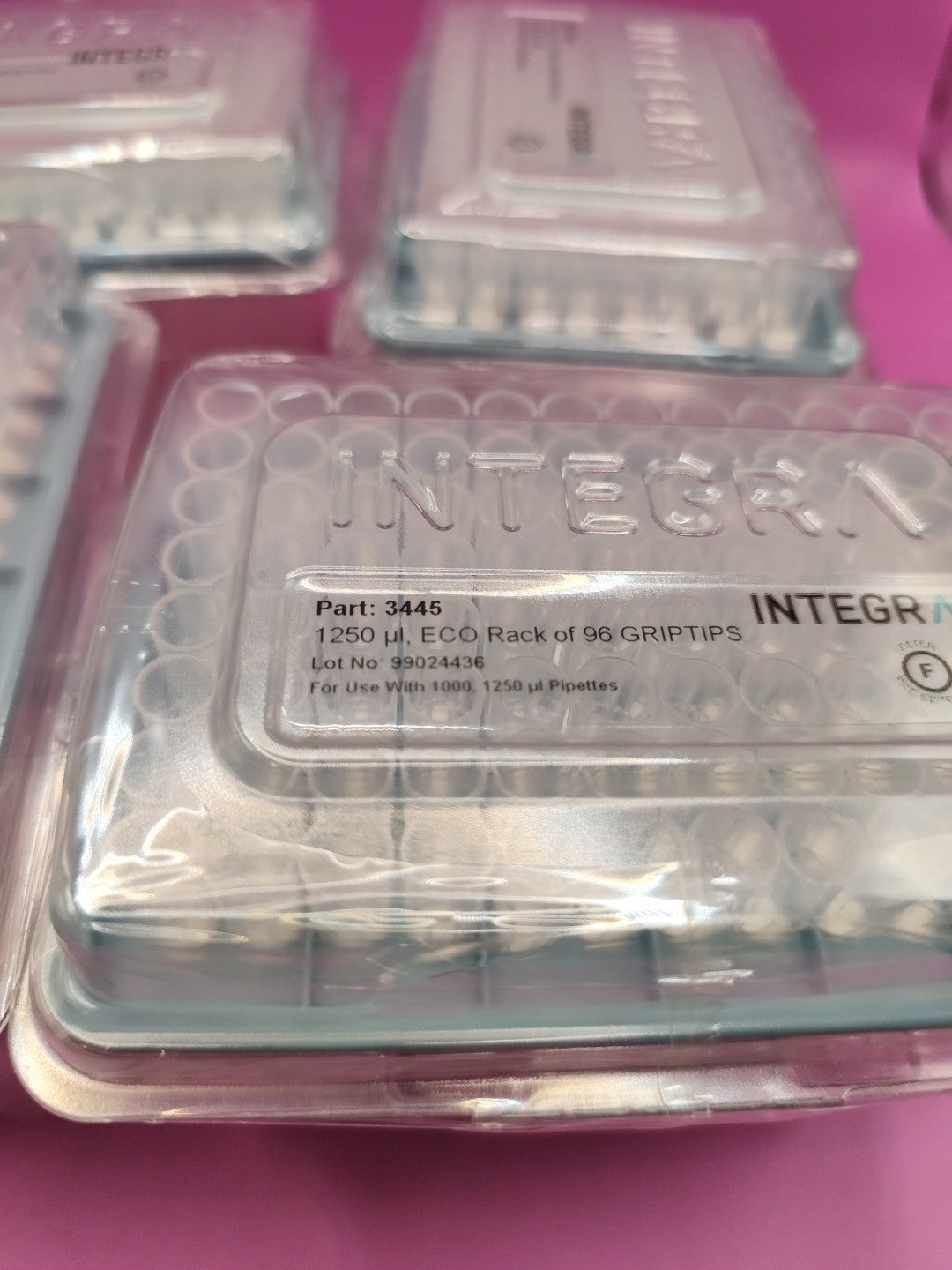 Integra Eco Rack 3445 1250ul Tips 4 Box Of 96 Filtered sterile 