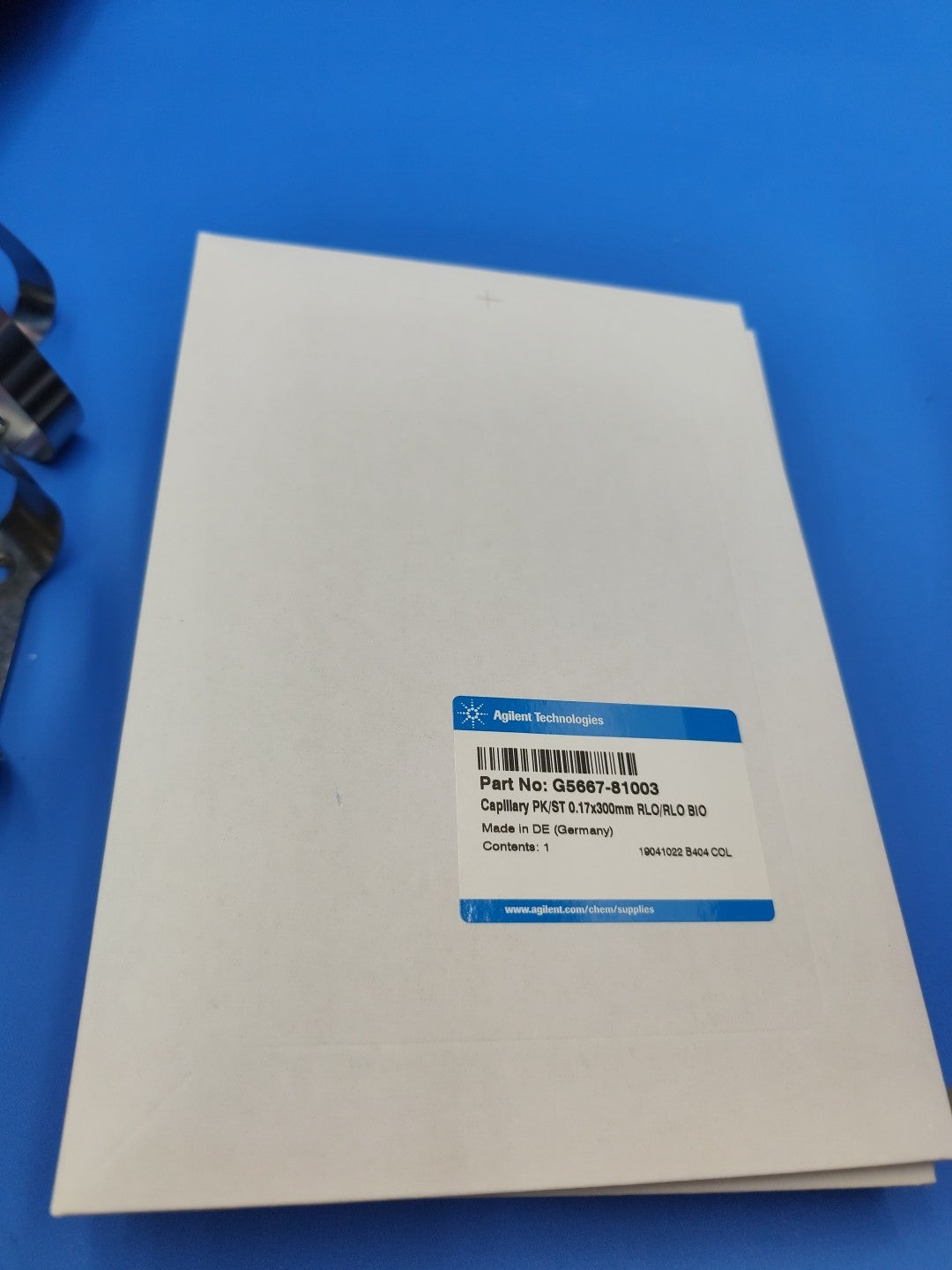 G5667-81003 Capillary PEEK/ST 0.17 x 300 mm RLO/RLO Stainless steel 0.17 mm id