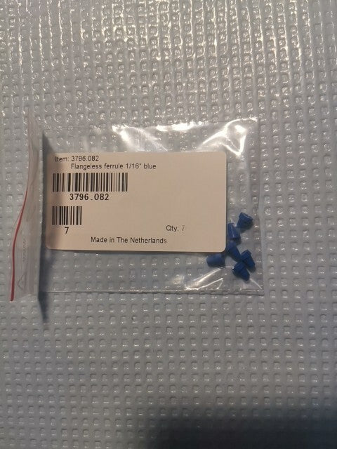 3796.082 – Flangeless ferrule blue 6 Pieces