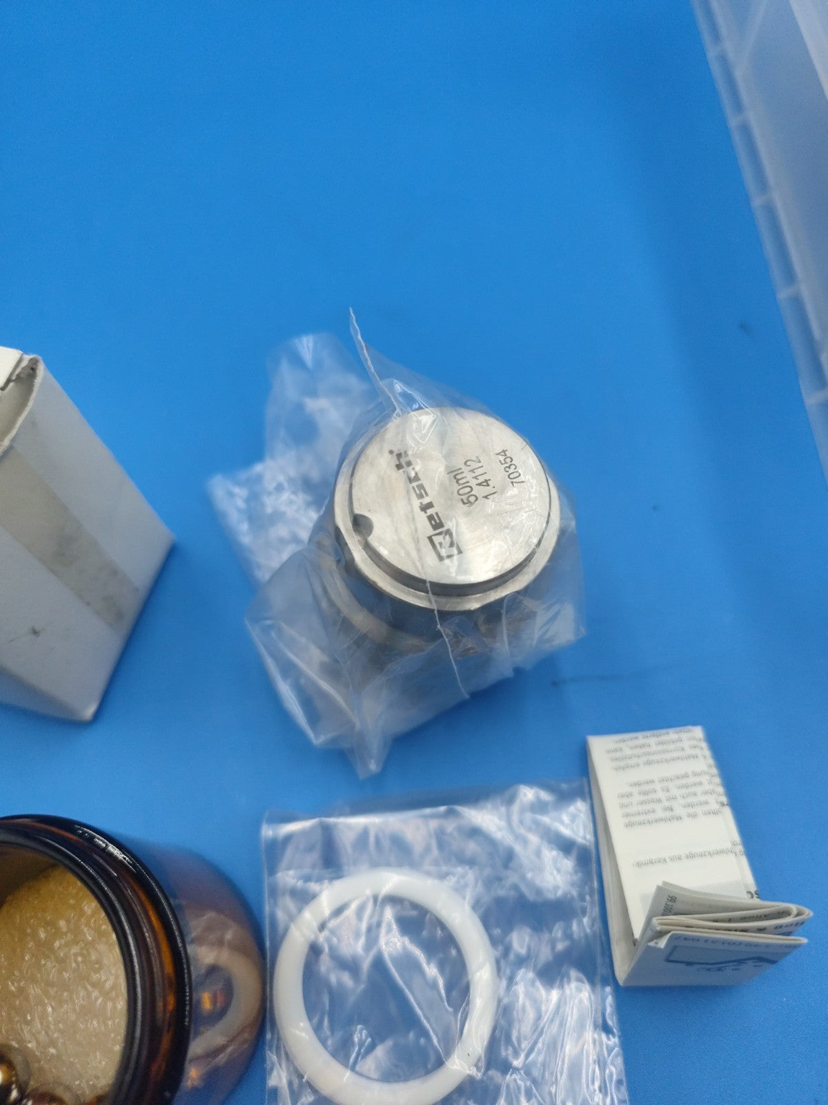 Retsch 70354 Mixing Mill Grinding Jar Chamber 50ml 1.4112 New With Seal And Ball