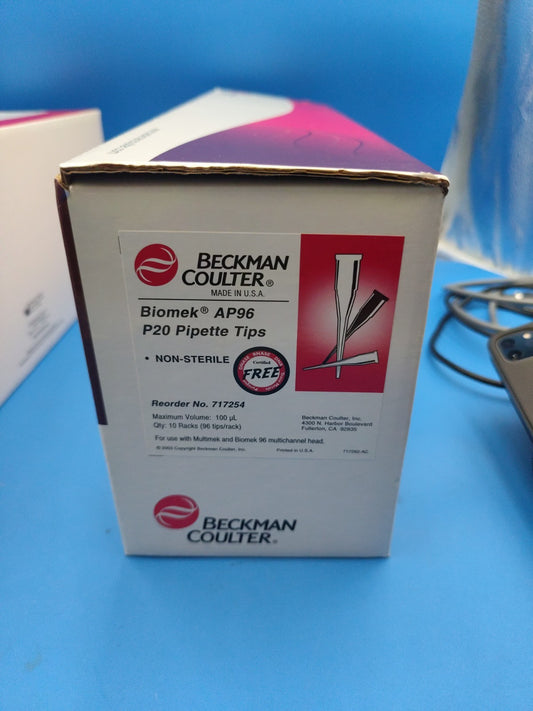 Beckman Coulter Biomek AP96 P20 Pipette Tips 8 Racks Of 96 # 717254 