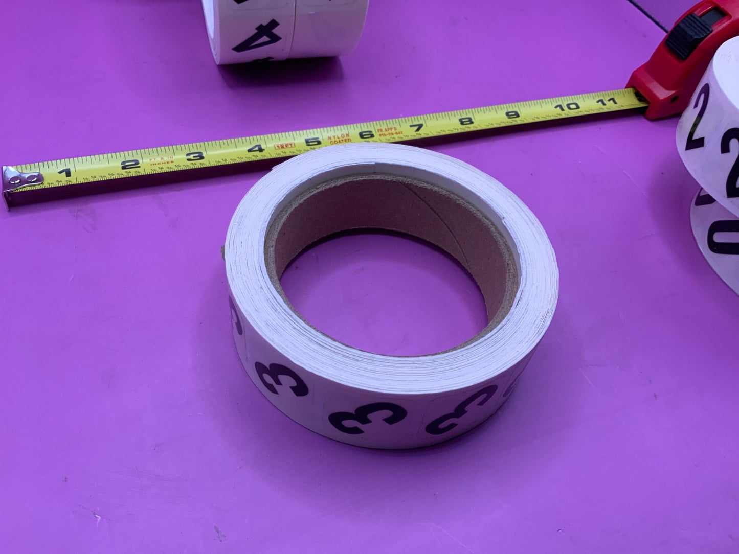 Roll of number stickers Number 0 1 2 3 4