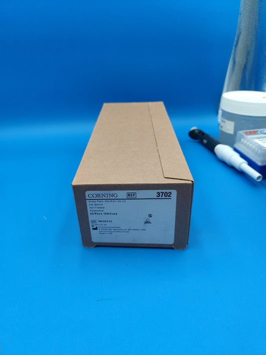 3702 Corning Assay Plate 384 Well No Lid Flat Bottom Not Treated Pack 25