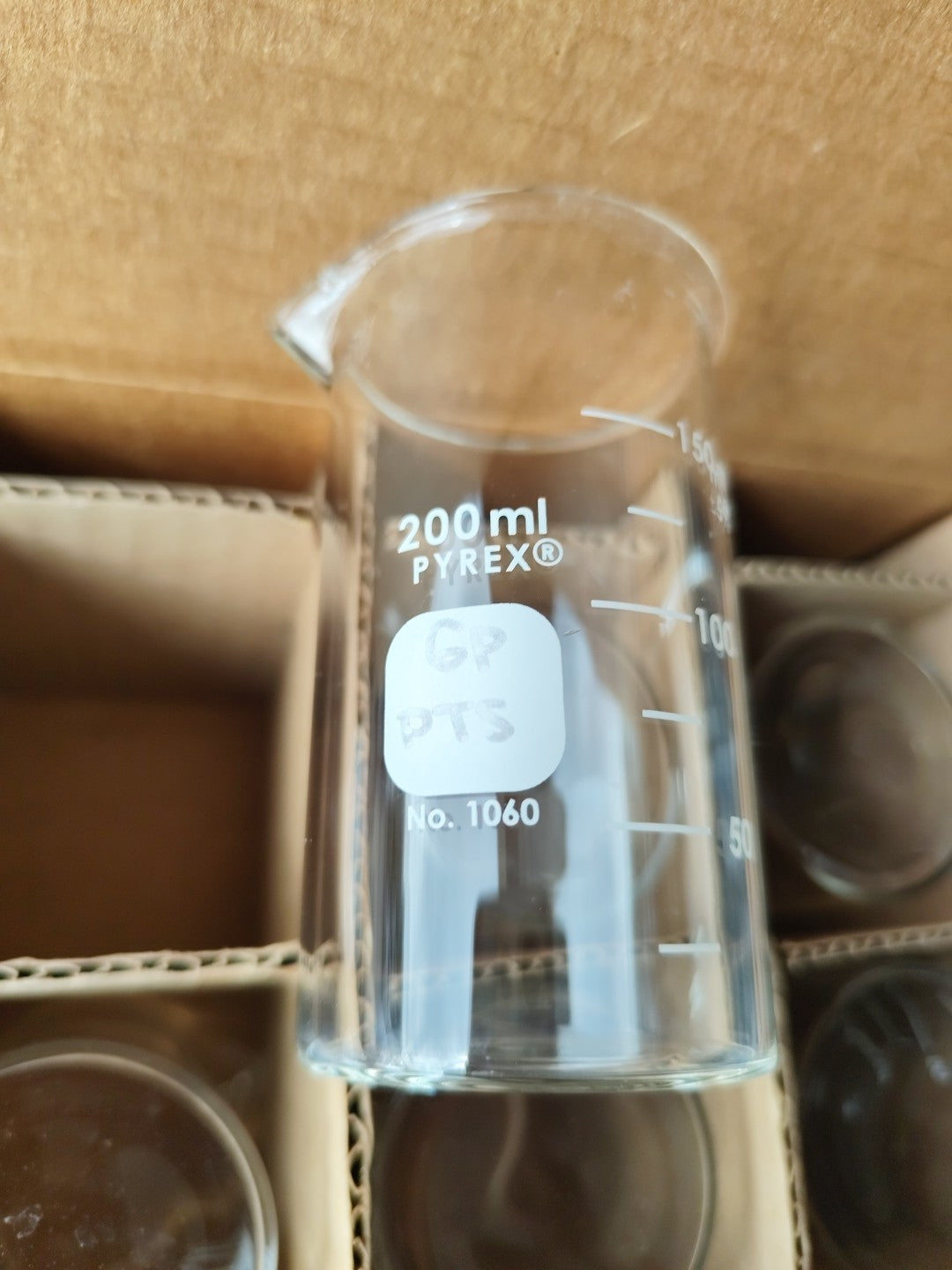 Corning Pyrex 1060-200 Beaker Graduated 12 pk 200ml Tall
