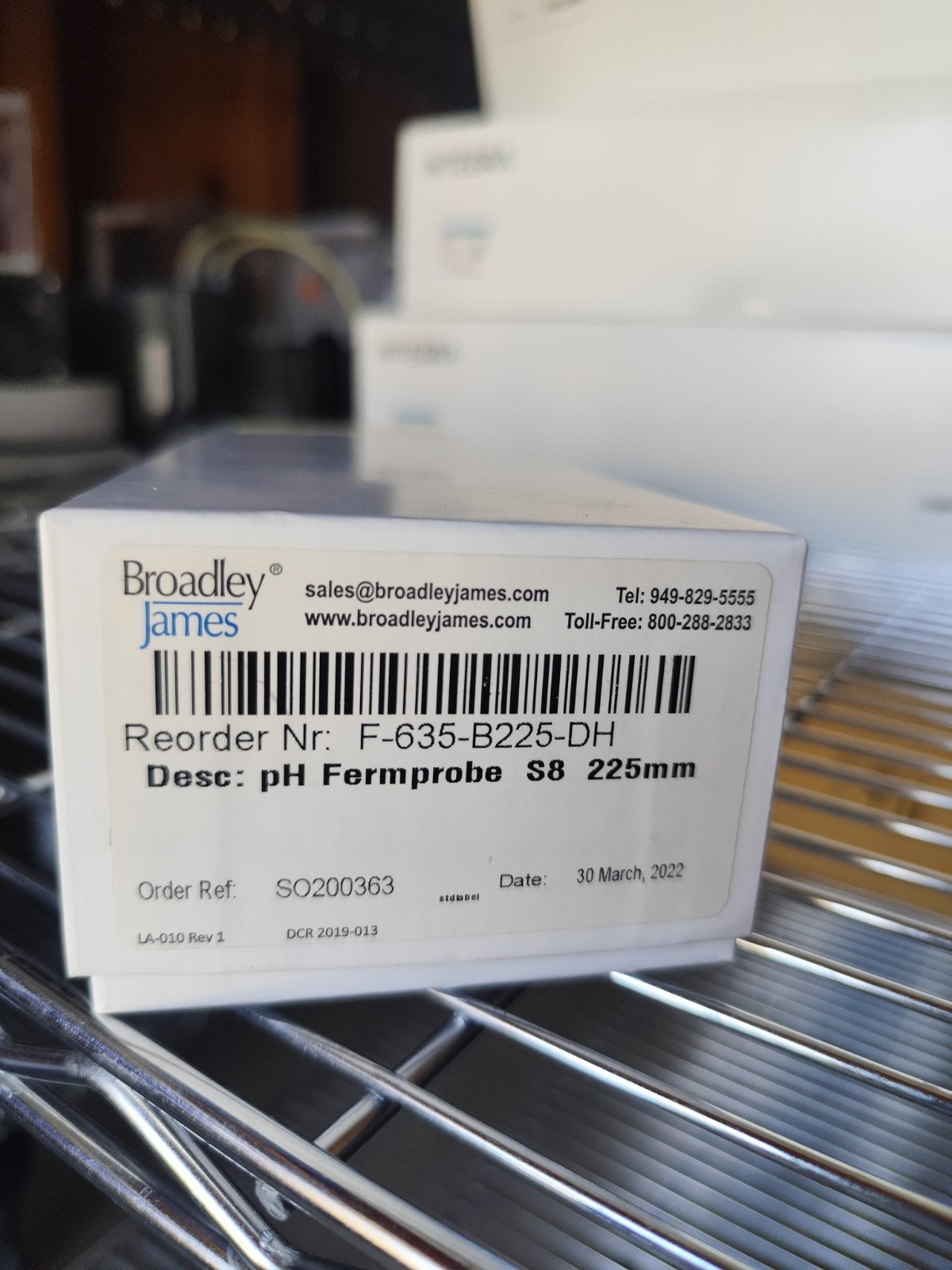 F-635-B225-DH pH Fermprobe S8 225mm Broadley-James