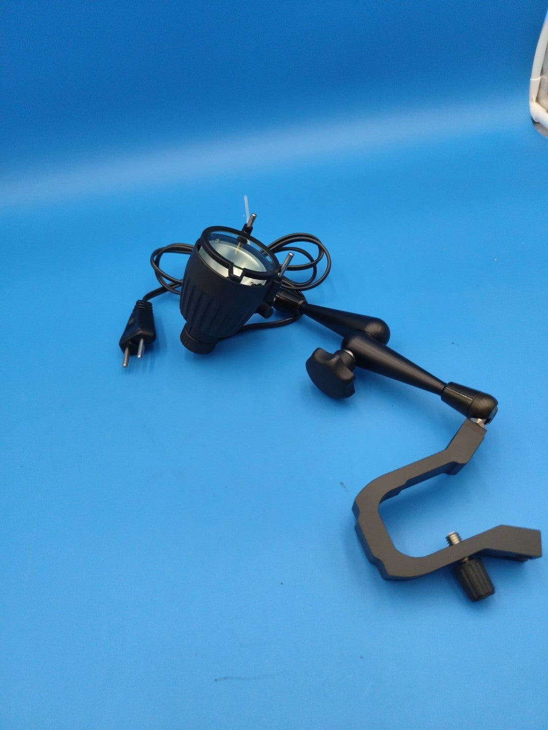 Leica Stereo Microscope Clamp 10445654 With Arm And  Optic Light