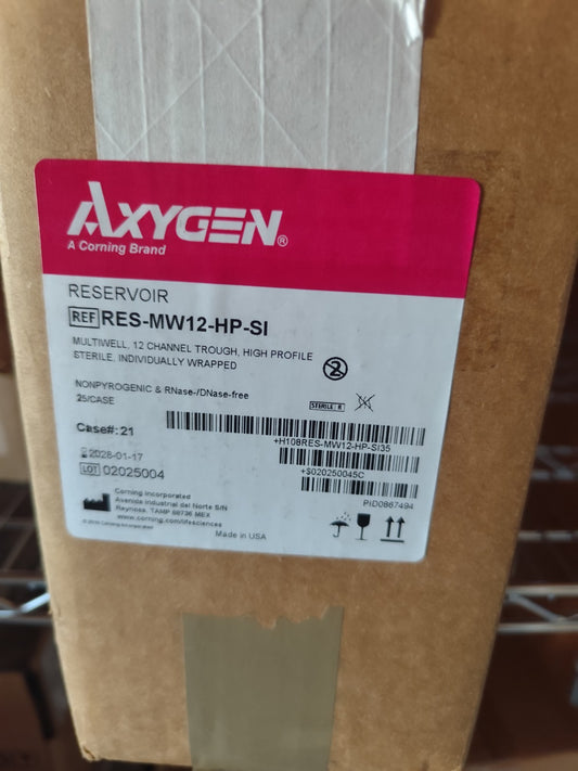 Axygen Multiwell Reagent Reservoir RES-MW12-HP-SI open Case 25