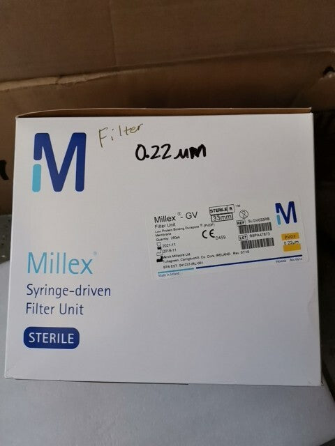 SLGV033RB Millipore Millex-GV Filter Unit (Sterile) Syringe Filter 10 Filters 
