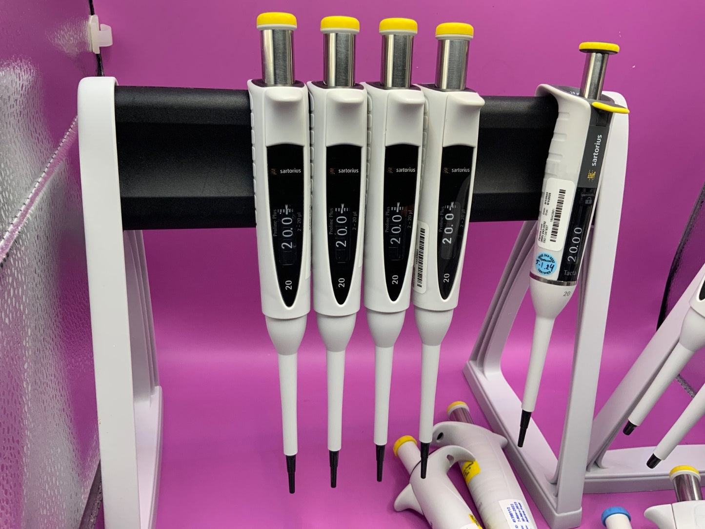 Sartorius Biohit Single Multi Channel Adjustable Pipette TESTED working Stand
