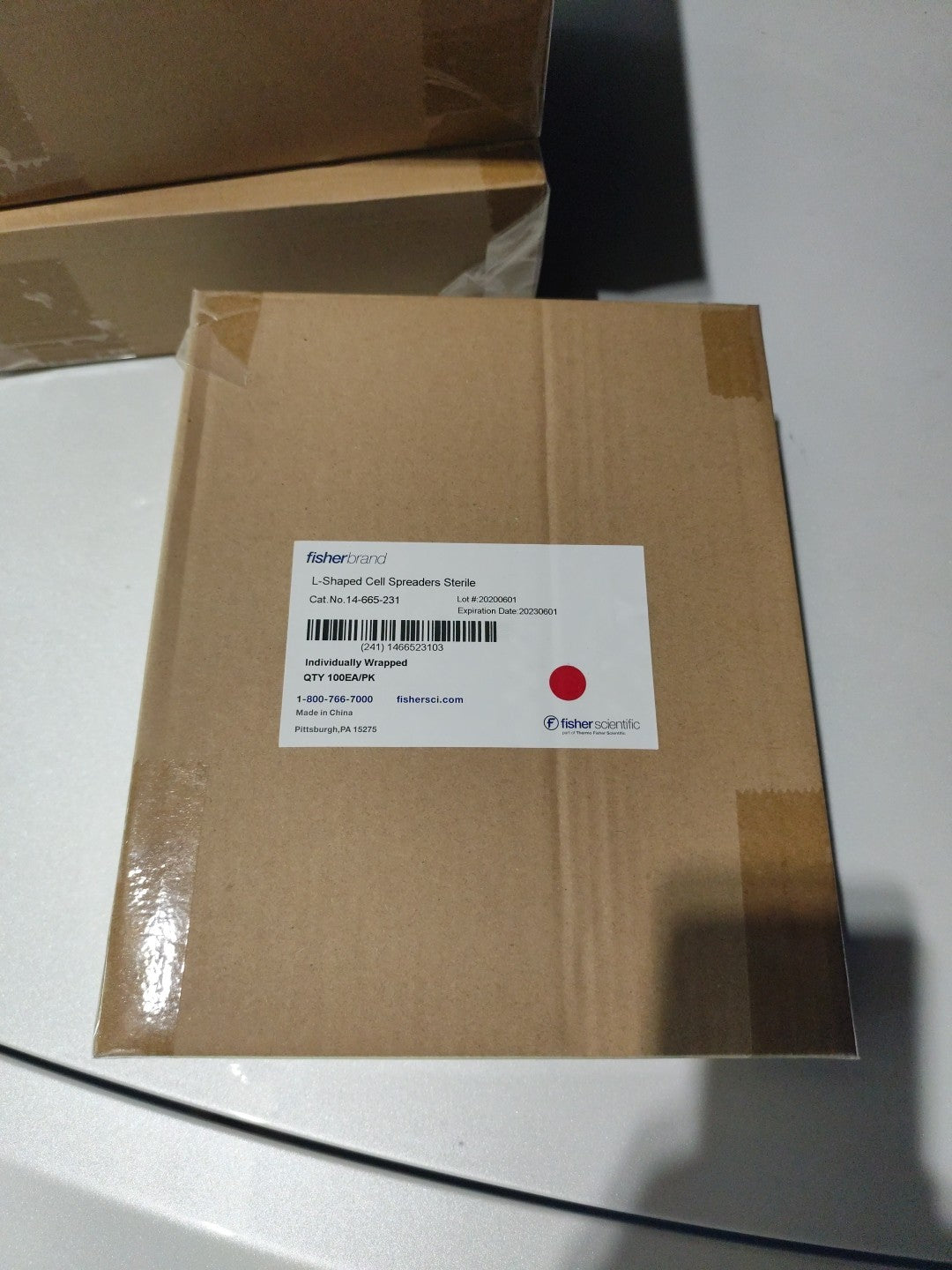 FisherBrand 14665231, L-Shaped Cell Spreaders Sterile 100/Pcs Individual Wrapped