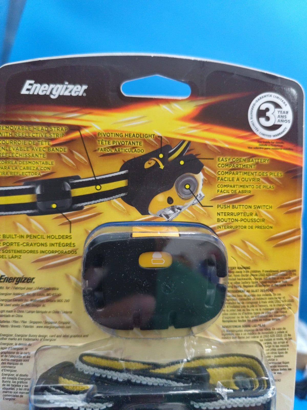 6 Pack Energizer 95 Lumens Headlight Water Resistant