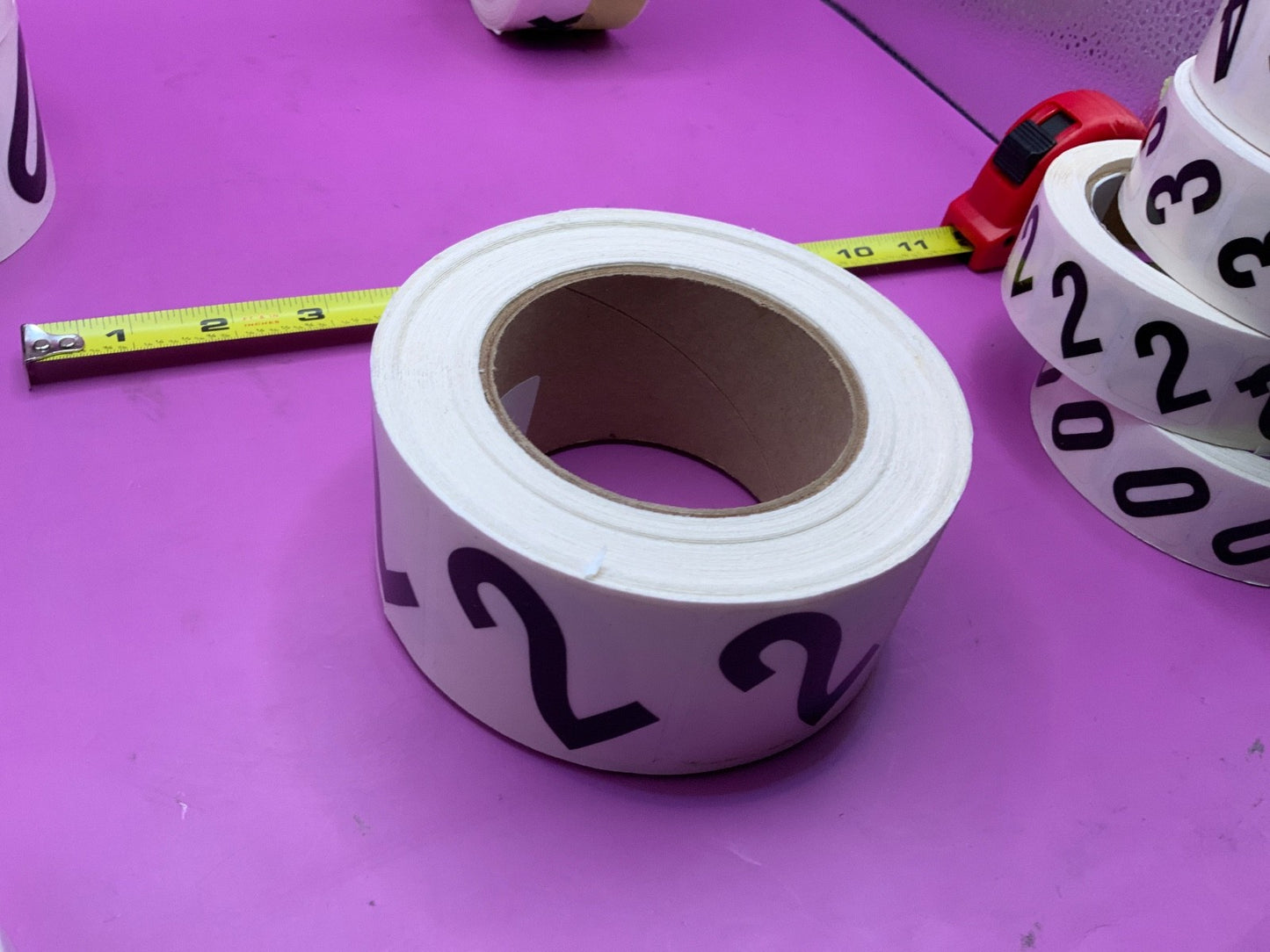 Roll of number stickers Number 0 1 2 3 4