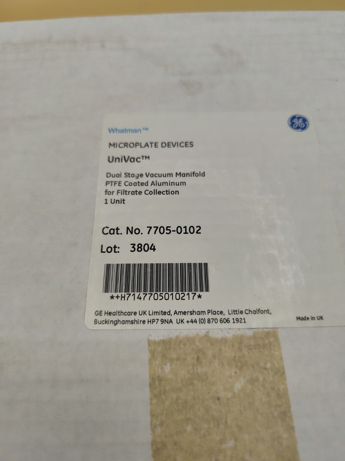 New Whatman Univac Filtration Collection Vacuum Manifold Microplates 7705-0102